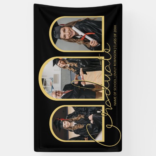 Modern Afstuderen | 3 Kunstfotocollage Spandoek (Verticaal)