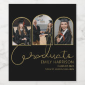 Modern Afstuderen | 3 Kunstfotocollage Wijn Etiket (Enkel label)