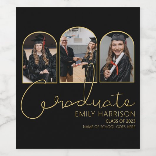 Modern Afstuderen | 3 Kunstfotocollage Wijn Etiket (Enkel label)