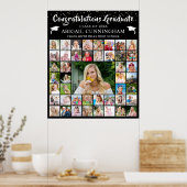 Modern Afstuderen 45 Fotocollage Confetti Custom Poster (Keuken)