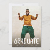 Modern AFSTUDEREN 4 foto afstudeerfeest Kaart (Voorkant)