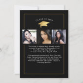 Modern Afstuderen 4 foto's Handgeschreven Script Z Aankondiging (Achterkant)