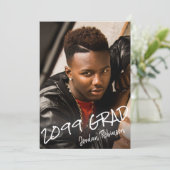 Modern Afstuderen 4 foto's met de hand geschreven Kaart (Staand voorkant)