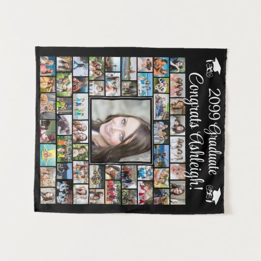 Modern Afstuderen 52 Fotocollage Custom Wandkleed (Voorkant (horizontaal))