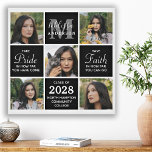 Modern Afstuderen 5 Afstuderen voor fotocollage Imitatie Canvas Print<br><div class="desc">Viel je afstuderen met deze moderne en elegante foto collage afstuderen canvas afdrukken. Pas met 5 van uw favoriete foto's van de senior of de universiteit aan, en personaliseer met monogram initiaal, naam, graduerend jaar, middelbare school of universitaire initialen. Inspirerend citaat: "Neem trots in hoe ver je bent gekomen, heb...</div>