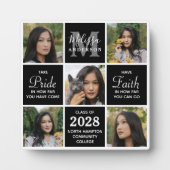 Modern Afstuderen 5 Photo Collage Black Afstuderen Fotoplaat (Voorkant)