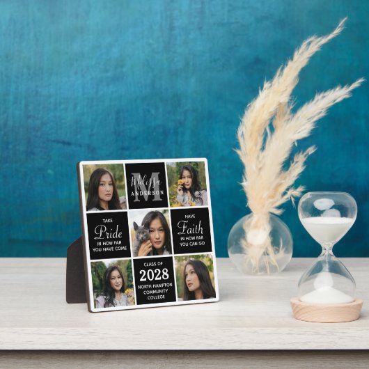 Modern Afstuderen 5 Photo Collage Black Afstuderen Fotoplaat (Insitu)