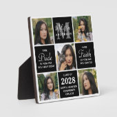 Modern Afstuderen 5 Photo Collage Black Afstuderen Fotoplaat (Voorkant)