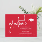 Modern Afstuderen aangepast MCM-patroonrood Kaart (Staand voorkant)