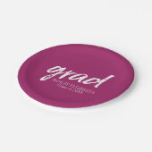 Modern Afstuderen Aangepaste Berry Polka Dot Papieren Bordje (Gekanteld)