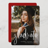 Modern afstuderen aankondiging afstuderen foto (Voorkant / Achterkant)