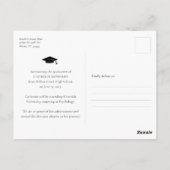 Modern Afstuderen Aankondiging eenvoudig Briefkaart (Achterkant)
