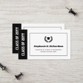 Modern Afstuderen Aankondiging Naam Kaart invoegen