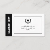 Modern Afstuderen Aankondiging Naam Kaart invoegen (Achterkant)