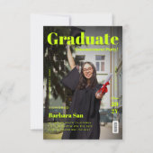 Modern Afstuderen Afstudeerder Graduation Party Ma Kaart (Voorkant)