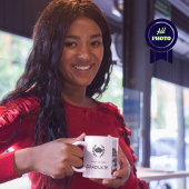 Modern Afstuderen Afstudeerder Pet Klasse van 2024 Koffiemok