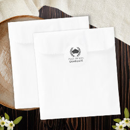 Modern Afstuderen Afstudeerder Pet Klasse van 2024 Ronde Sticker