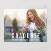 Modern Afstuderen | Afstuderen aankondiging foto (Voorkant)