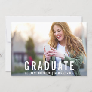 Modern Afstuderen Afstuderen aankondiging foto