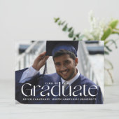 Modern Afstuderen Afstuderen Aankondiging Kaart (Staand voorkant)