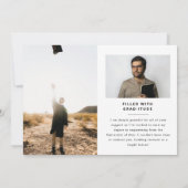 Modern Afstuderen Afstuderen Aankondiging Kaart (Achterkant)