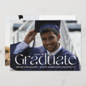 Modern Afstuderen Afstuderen Aankondiging Kaart (Voorkant / Achterkant)