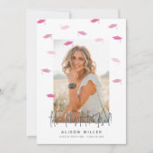 Modern Afstuderen Afstuderen Celebration Pink Kaart (Voorkant)