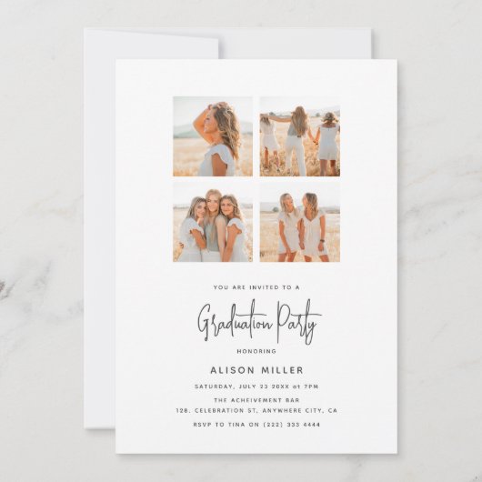 Modern Afstuderen Afstuderen Celebration Pink Kaart (Achterkant)