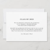 Modern Afstuderen Afstuderen Foto Aankondiging (Achterkant)