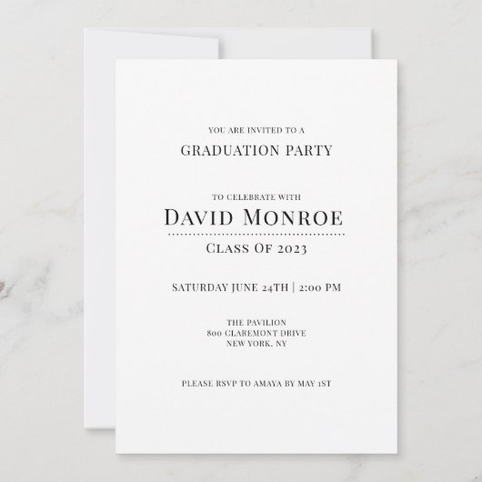 Modern Afstuderen Afstuderen Foto Kaart (Achterkant)