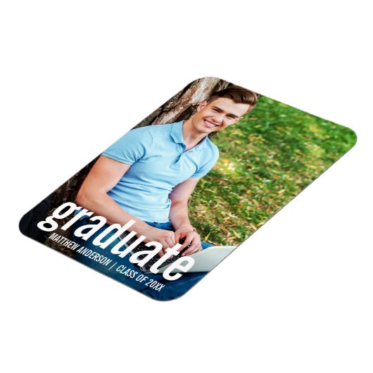 Modern Afstuderen Afstuderen Foto Magneet (Linkerzijde)