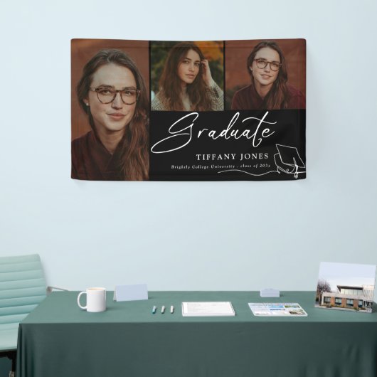 Modern Afstuderen Afstuderen Foto Spandoek (Beurs)