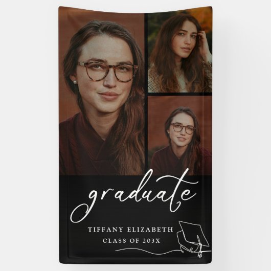 Modern Afstuderen Afstuderen Foto Spandoek (Verticaal)