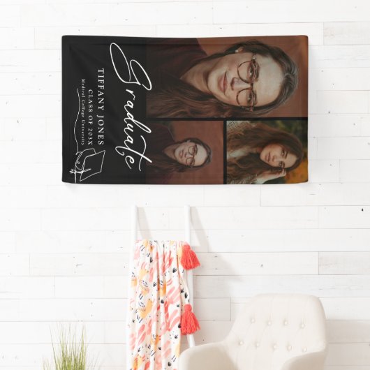 Modern Afstuderen Afstuderen Foto Spandoek (Insitu)