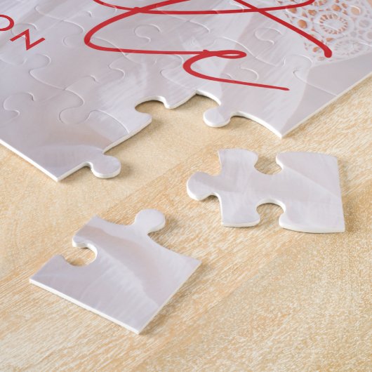 Modern Afstuderen Afstuderen Rode Script-foto Legpuzzel (Zijkant)