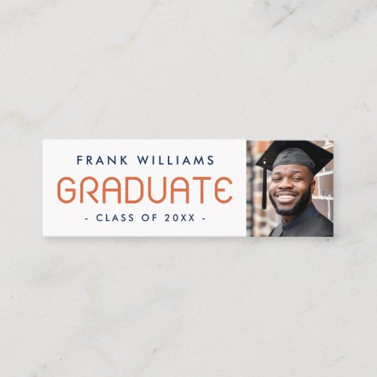 Modern afstuderen afstuderen studentennetwerken mini visitekaartje (Voorkant)