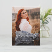 Modern Afstuderen Afstuderen van de Foto van White Aankondiging (Staand voorkant)