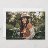 Modern Afstuderen Afstuderen van de Foto van White Bedankkaart (Voorkant)