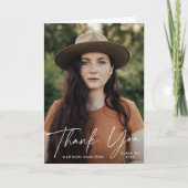 Modern Afstuderen Afstuderen van de Foto van White Bedankkaart (Voorkant)