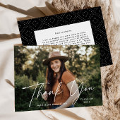 Modern Afstuderen Afstuderen van de Foto van White Bedankkaart