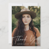 Modern Afstuderen Afstuderen van de Foto van White Bedankkaart (Voorkant)