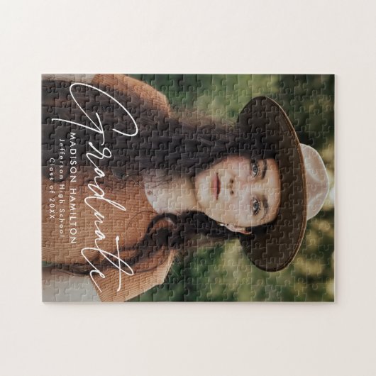 Modern Afstuderen Afstuderen van de Foto van White Legpuzzel (Horizontaal)