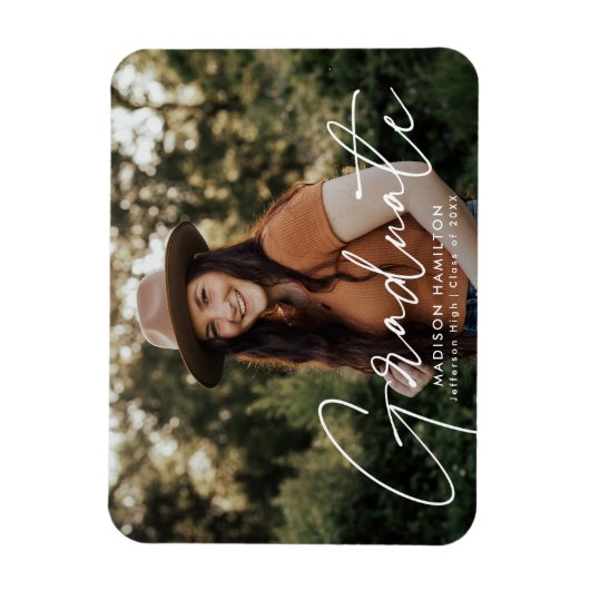 Modern Afstuderen Afstuderen van de Foto van White Magneet (Verticaal)