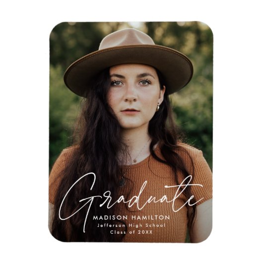 Modern Afstuderen Afstuderen van de Foto van White Magneet (Verticaal)