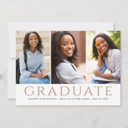 Modern Afstuderen Afstuderen voor fotocollage Aankondiging (Voorkant)