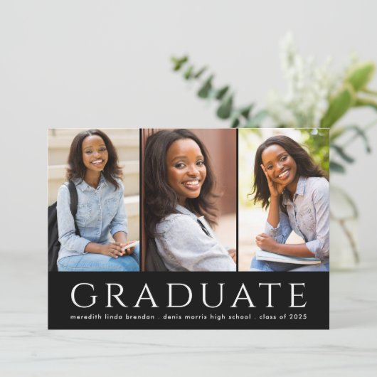 Modern Afstuderen Afstuderen voor fotocollage Aankondiging (Staand voorkant)