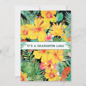 Modern Afstuderen Aloha Tropical Luau Kaart (Achterkant)