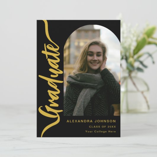 Modern Afstuderen Arch-fotoscript Aankondiging (Staand voorkant)