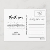 Modern Afstuderen Bedankt Script Foto Briefkaart (Achterkant)