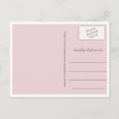 Modern Afstuderen Bewaar de datum roze foto Aankondigingskaart (Achterkant)